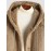 Men's Casual Warmth Thermal Solid Color Button Front Fluffy Teddy Fleece Hooded Long Coat